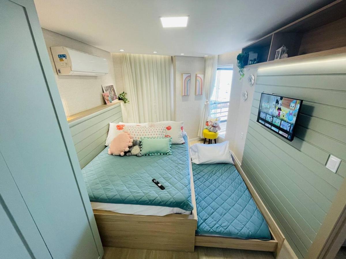 Flat Luxuoso Alto Padrao Frente Mar Com 2 Suites No Iate Plaza Fortaleza  Esterno foto